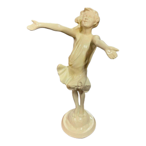 1916 " the Good Fairy" Spelter Metal Nymph Statue by Jessie McCutcheon Raleigh