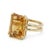 Not Yet Made - Made To Order Natural Citrine Cocktail Ring • Double Band Emerald Cut Gemstone Ring Us 7 For Sale - Image 5 of 6