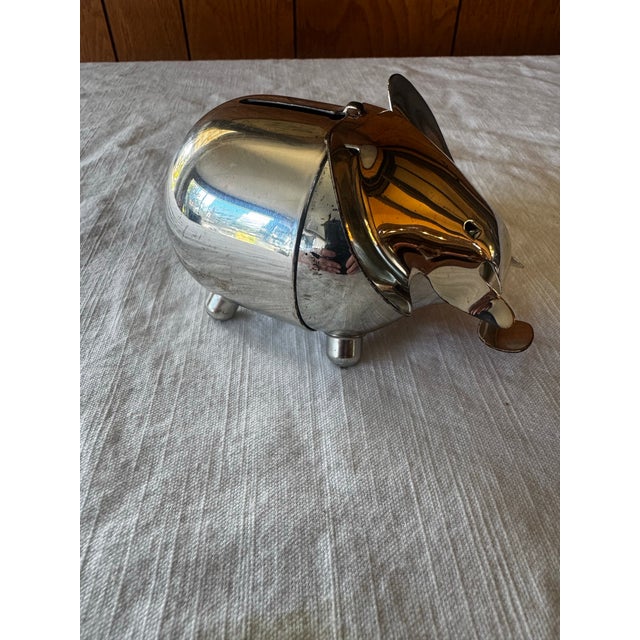 Mid 20th Century Napier Silver Elephant Coin Bank For Sale - Image 9 of 11