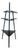 1980s Design Corner Unit, Trio Model, Black Lacquered Wood, by Achille Castiglioni for Interflex For Sale