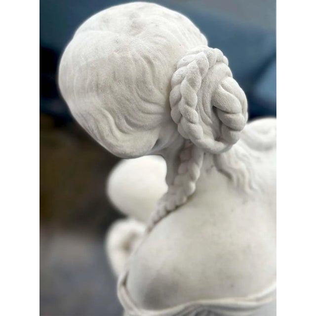 19th Century 19th Century Italian Marble Sculpture of a Mother & Child For Sale - Image 5 of 5