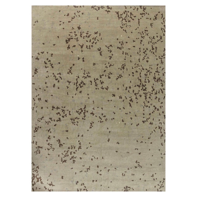 Contemporary Abstract Handmade Silk and Wool Rug by Doris Leslie Blau For Sale