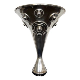 1960s Large and Stunning Sculptural Silver Vessel Graziella Laffi For Sale