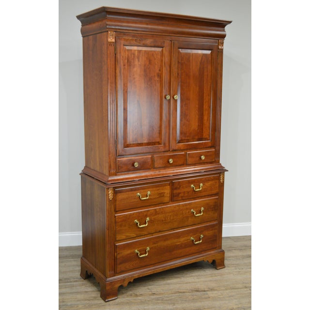 Ethan Allen Regent's Par Collection Solid Cherry Gentlemans High Chest