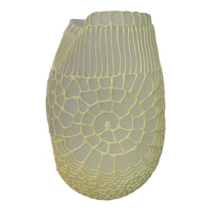 1990s Glass and Silicon Design Vase Hand Made in France