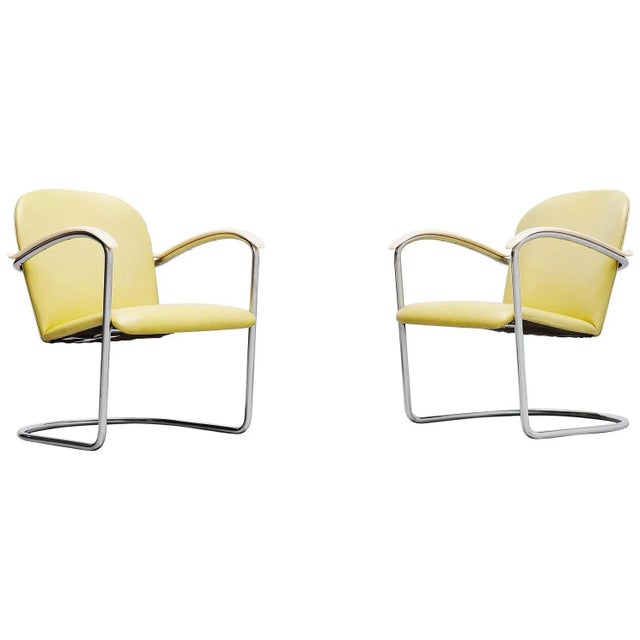 Lounge Chairs Model 414 Th by Wh Gispen for Delft, 1961, Set of 2 For Sale - Image 9 of 9