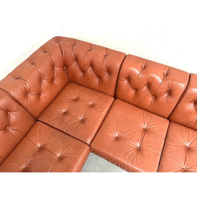 Modulor Corner Sofa in Pine and Leather from Ekornes, Norway, 1970s, Set of 2 For Sale - Image 13 of 18