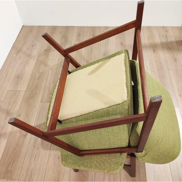 Wood Armchair and Ottoman Mod. 849/849s by Gianfranco Frattini for Cassina, 1950s, Set of 2 For Sale - Image 7 of 12