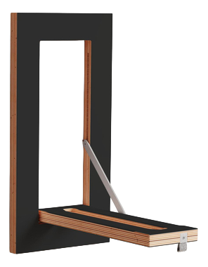 Fläpps Clothes Rail in Black 20x40-1 by Ambivalenz