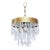 Vintage Mid-Century Brass Chandelier With Diamond Cut Crystals For Sale