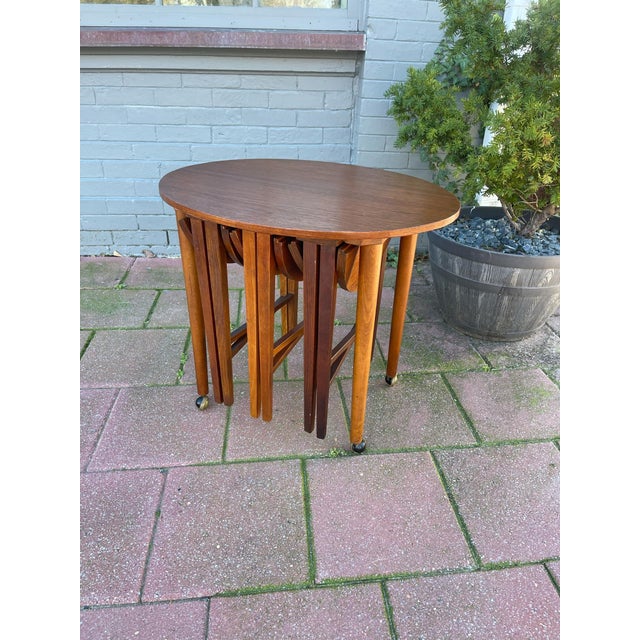 Danish 1960s Mid-Century Modern Teak Nesting Tables - Set of 4 For Sale - Image 4 of 10