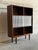 Wood Rosewood Bookcase Ith Ribbed Sliding Glass Doors Mid-Century Modern Denmark 1960s For Sale - Image 7 of 10