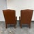 2010s Bespoke Leather Wingback Armchairs, Pair For Sale - Image 5 of 12