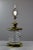 Vintage 1991 Bauer Hollywood Regency Styled Stacked Lucite and Brass Table Lamp With Brass Base and Cover For Sale - Image 9 of 11