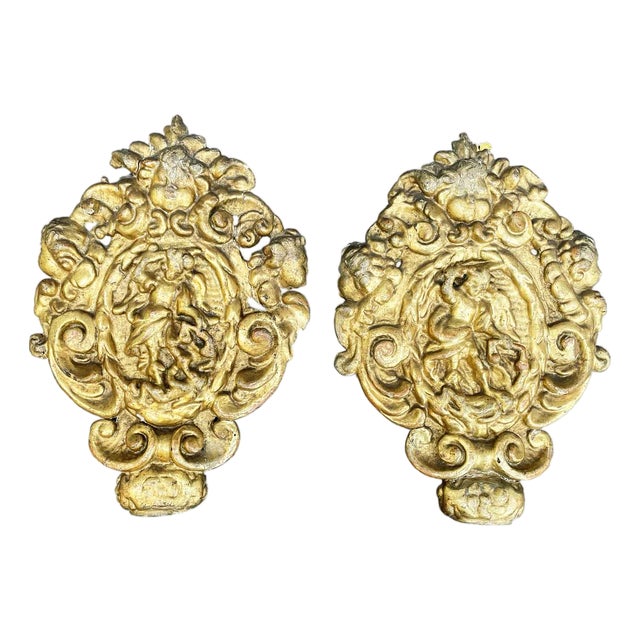 Golden Friezes, Set of 2 For Sale