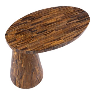 Tiger Eye Golden Luxury Eros Accent Table For Sale