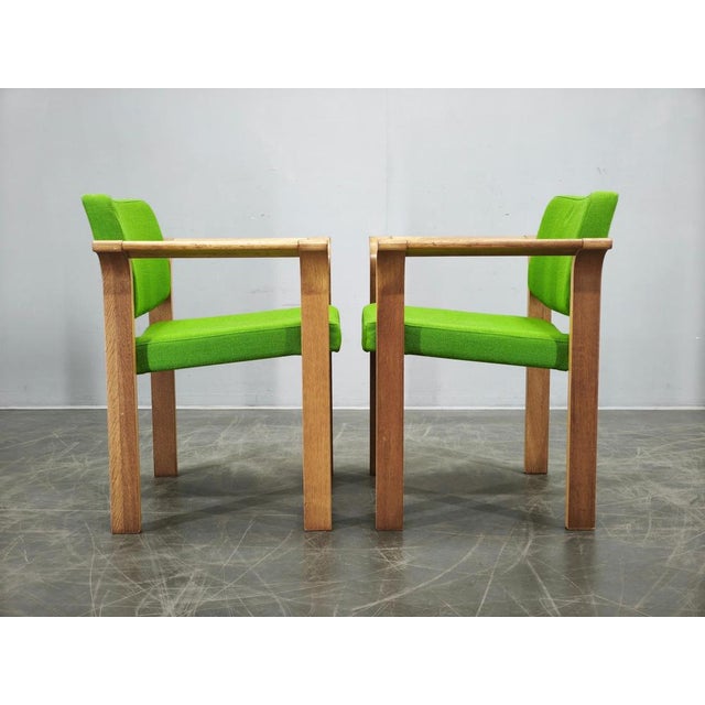 Danish Oak Armchairs by Magnus Olesen, 1960s, Set of 4 For Sale - Image 6 of 17