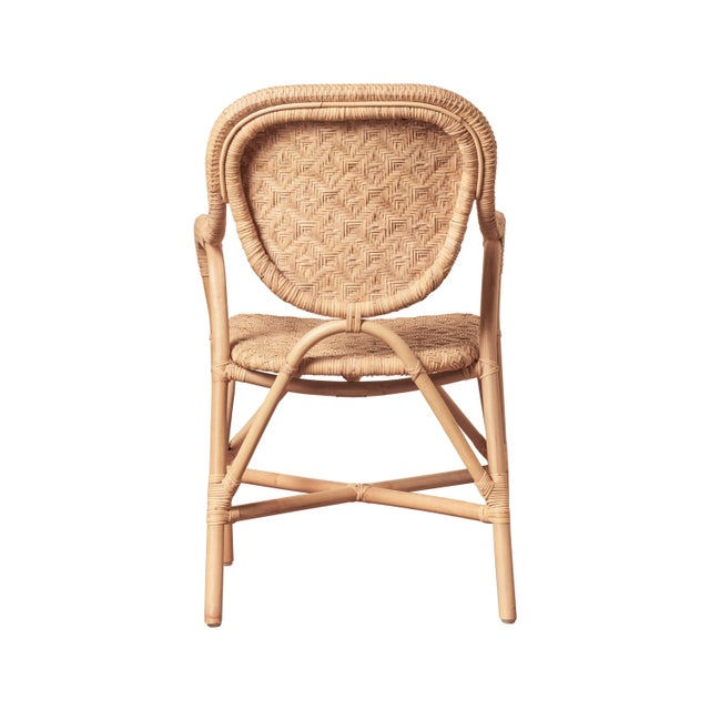 Portofino Rattan, Bistro Arm Chairs, Natural For Sale - Image 4 of 6