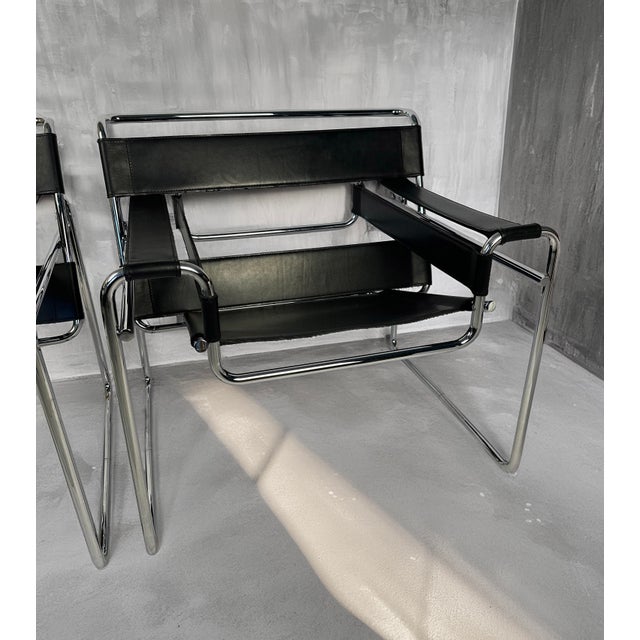 Vintage Wassily Chairs by Marcel Breuer, 1970s, Set of 2 For Sale - Image 14 of 16