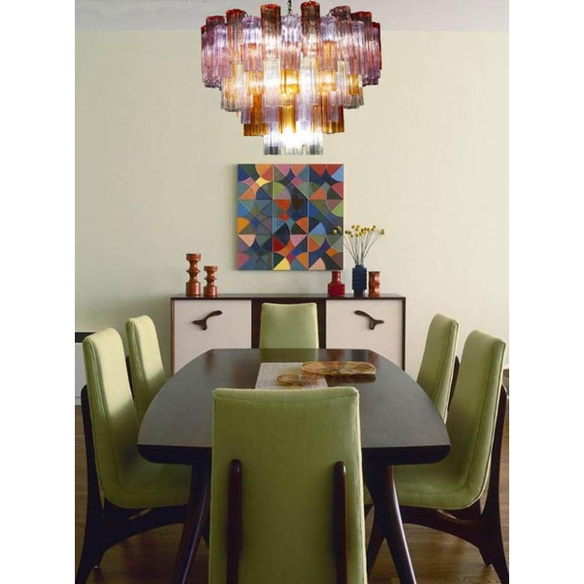 Mid-Century Multicolored Murano Glass Tronchi Chandelier, 1970s For Sale - Image 11 of 13