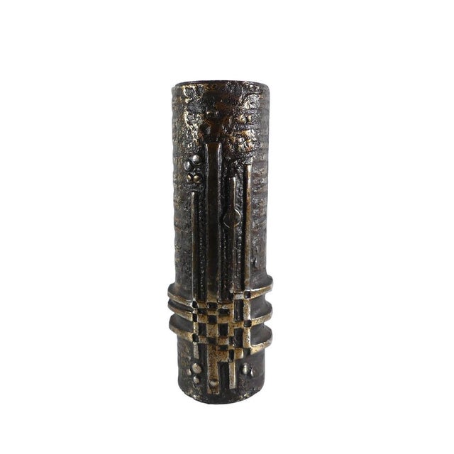 Brutalist Stainless Steel Vase by Olav Joff for Polaris/Figgjo, 1970s For Sale - Image 7 of 7