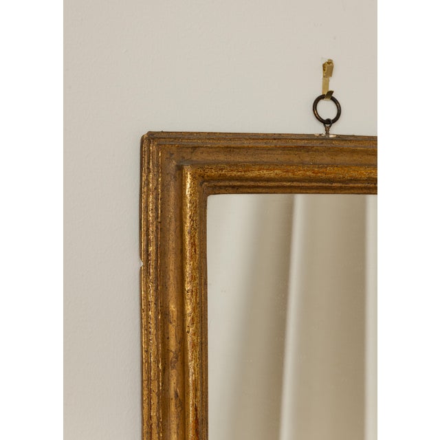 Neoclassical Mid 20th Century Small Borghese Gilt Wood Mirror For Sale - Image 3 of 5