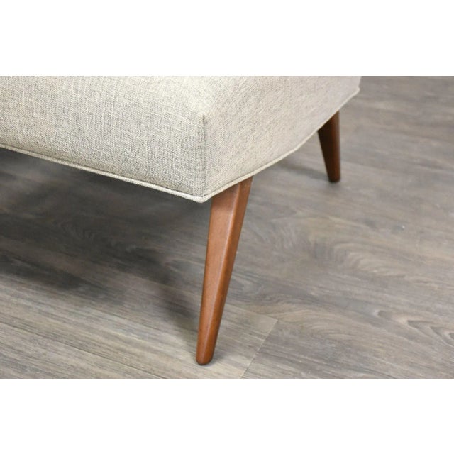 Wood 1960s Grey Mid Century Slipper Lounge Chairs - a Pair For Sale - Image 7 of 8