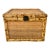 Vintage Burnt Rattan Bamboo Trunk For Sale
