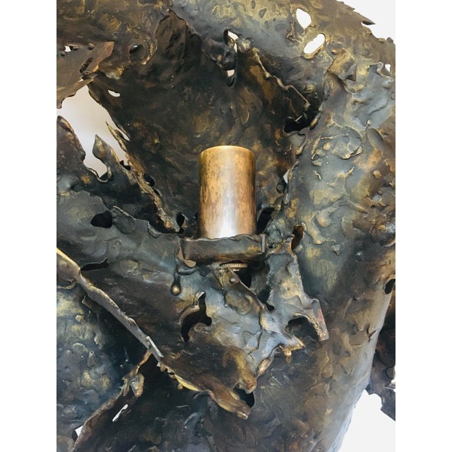 Brutalist 1970s Brutalist Wall/ Light Sconce For Sale - Image 3 of 6