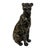 Contemporary Art Deco Style Seated Black and Gold Ceramic Leopard Sculpture Bring an elegant flash of maximalist style to...
