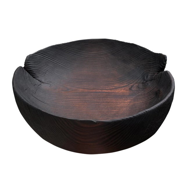 Large Japanese Yakisugi Bowl For Sale In Chicago - Image 6 of 13