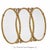 Vintage Hollywood Regency Triple Oval Mirror | Gold Interlocking Triptych | MCM For Sale - Image 4 of 9