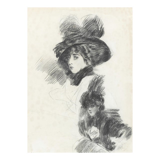 Giovanni Boldoni, Study of Madame Lantelme, Serigraph For Sale