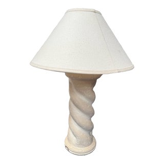 Michael Taylor Style Plaster Table Lamp 1980’s For Sale