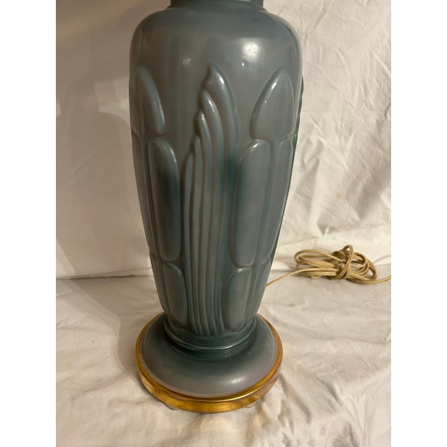 Mid 20th Century Art Nouveau Green Glass Table Lamp For Sale - Image 9 of 12