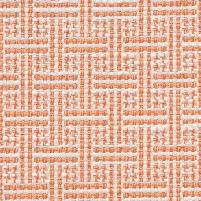 Contemporary Schumacher Brickell Indoor & Outdoor Fabric in Orange For Sale - Image 3 of 3