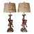 Late 20th Century Pair of Wildwood Figural Monkey Table Lamps With Woven Seagrass Shades For Sale