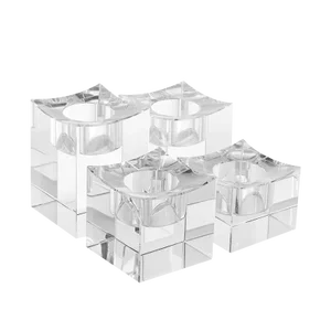 Tealight Holder in Clear Crystal from PC Collection, Set of 4