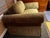 Super comfortable over sized chair. Very cozy for two people. Arm protection covers. Seat cushion depth is 26” when...