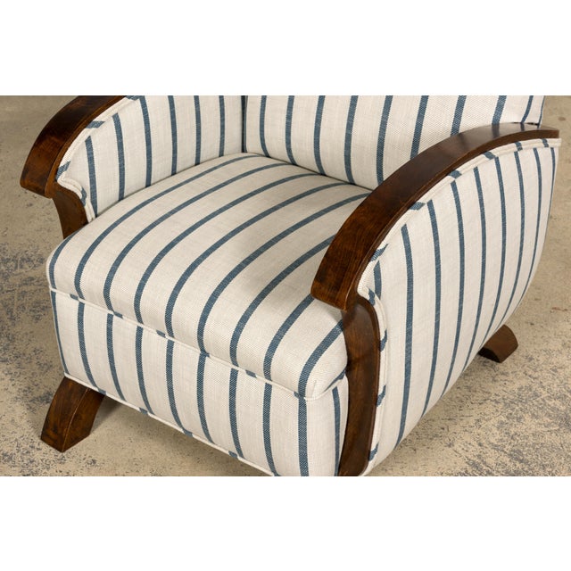 French Art Deco Walnut Armchair, Provence, France, 1930s For Sale - Image 11 of 17