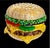 21c Judith Leiber Cheese hamBurger Crystal Gold Minaudiere Evening Clutch Shoulder Bag For Sale - Image 12 of 16