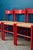Wood Vintage Italian Chairs in Red Lacquered Wood and Woven Straw, 1960s, Set of 4 For Sale - Image 7 of 18