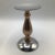 Pair of mid century modern rose aluminum and gold anodized aluminum pillar candle holders. These candle holders are...