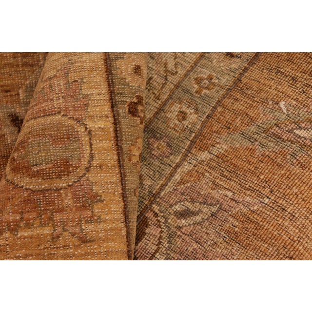 Chocolate 1980s Vintage Rustic Brown/Gold Wool Rug - 8'3" X 9'5" For Sale - Image 8 of 9
