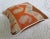 Rustic Burnt Orange & Brown Paisley Kantha Cloth Throw Pillow For Sale - Image 3 of 6
