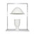 A striking object staged inside its own architecture. A chrome frame rises from a white Corian plinth in a single squared...