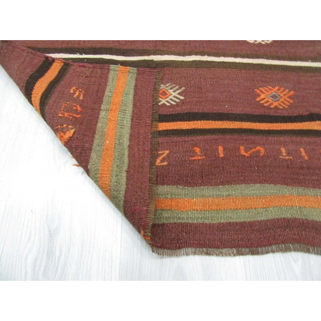 Mid 20th Century 1960s Vintage Turkish Kilim Rug - 2′8″ × 3′7″ For Sale - Image 5 of 6