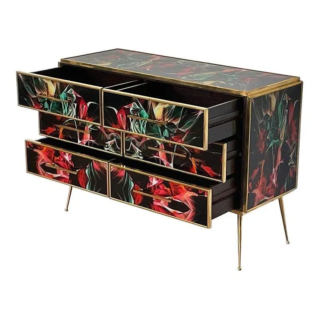1980s Multicolor Murano Glass Dresser, 1980s For Sale - Image 5 of 10