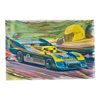 1990s "Mega Star Duo-Mark & Porsche" Original Print by Alan Nies For Sale