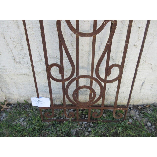 1900 - 1909 Antique Victorian Iron Gate Window Garden Fence Architectural Salvage #845 For Sale - Image 5 of 7